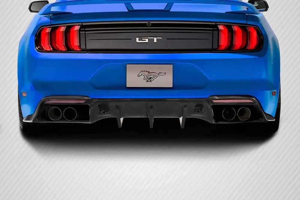 2018-2023 Ford Mustang Carbon Creations Grid Rear Diffuser - 1 Piece