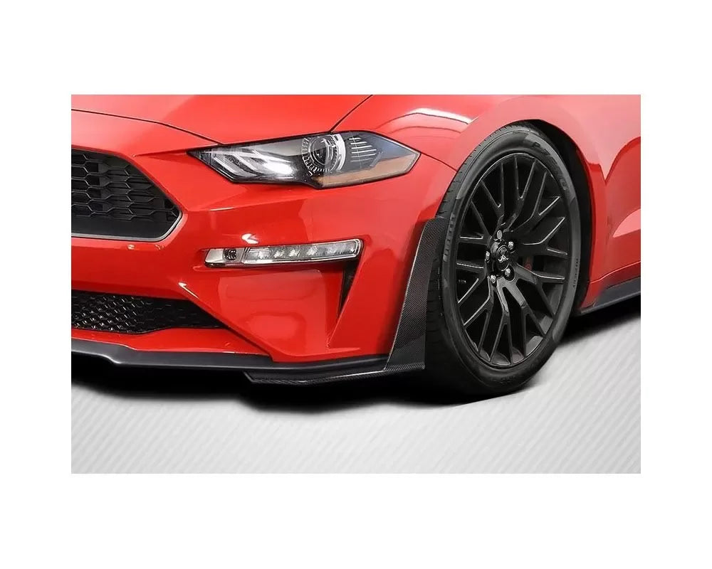 2018-2023 Ford Mustang Carbon Creations Z1 Front Lip Spoiler Air Dam - 2 Pieces ( Non performance model )