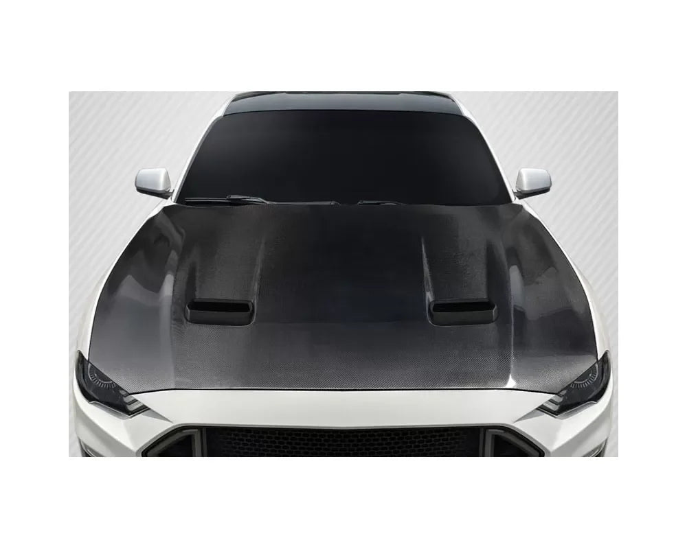 2018-2023 Ford Mustang Carbon Creations OEM Look Hood - 1 Piece