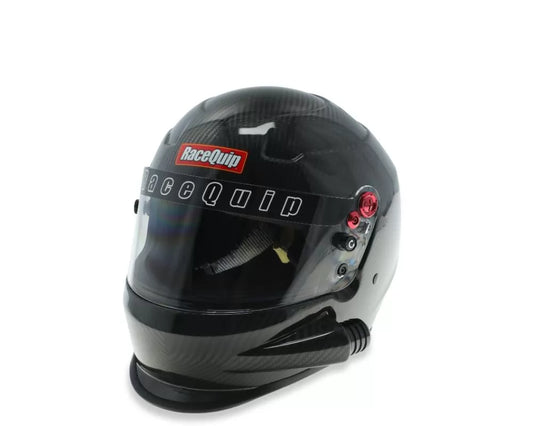 Racequip Clear Coated Carbon Fiber Helmet Snell SA2020 Rated PRO20 Top Air Full Face Helmet, Small