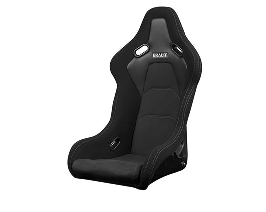 Braum Racing Falcon-S Series Composite FRP Bucket Seat (Black Jacquard Grey Stitching)