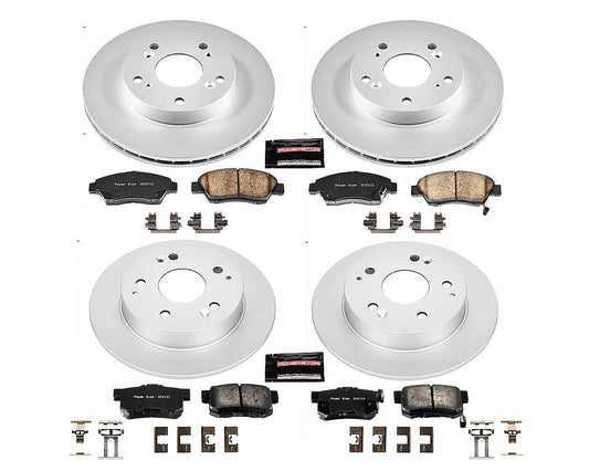 Power Stop Z17 Evolution Geomet Coated Brake Kit Front & Rear Acura RSX 2002-2006