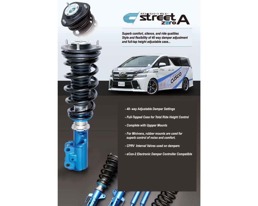 Cusco Sport Street Zero-A Coilover Kit w/ Hard Rear Upper Mount Toyota | Subaru 2022+