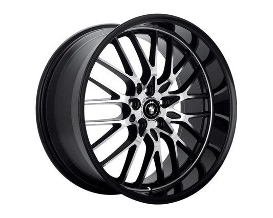 Konig Lace Gloss Black w/Machine Face Wheel 18x8 5x100 35