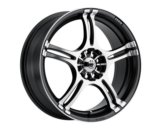 Konig Incident Graphite w/Machined Face Wheel 15x6.5 4x100/114.3 40