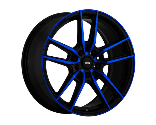 Konig Myth Gloss Black W/ Blue Tinted Clearcoat Wheel 16x7.5 5x114.3 43mm