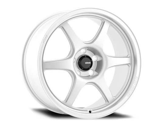 Konig Hexaform Wheels 18x10.5 5x114.3 18mm Gloss White