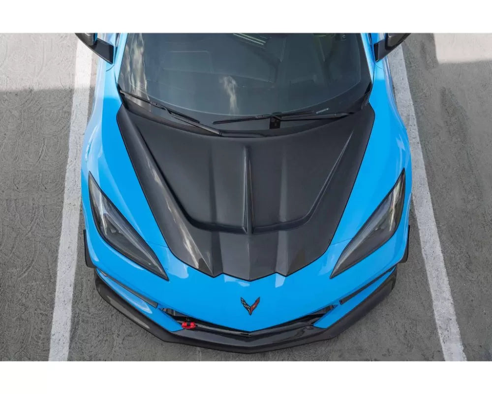 Street Hunter FRP Hood w/ Carbon Fiber Vents Chevrolet C8 Corvette Stingray 2020-2024