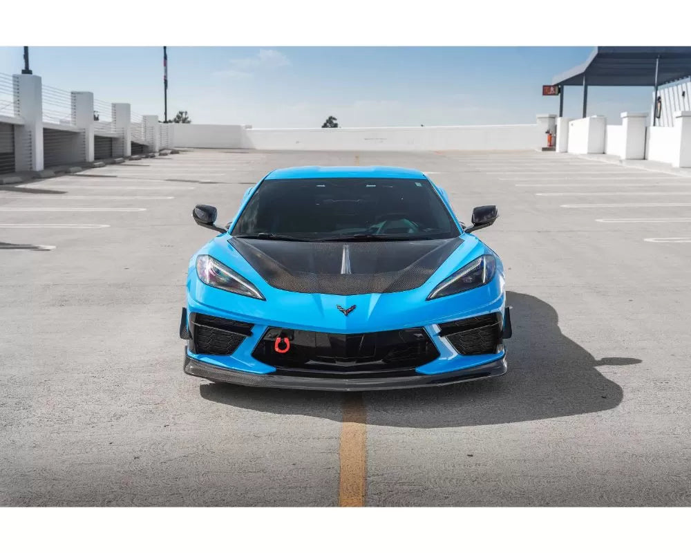 Street Hunter Carbon Fiber Hood w/ Carbon Fiber Vents Chevrolet C8 Corvette Stingray 2020-2024