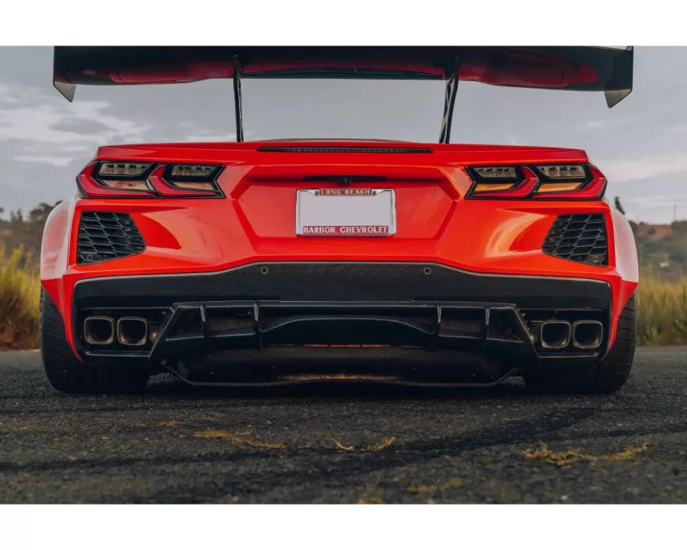 Street Hunter Carbon Fiber Rear Diffuser Chevrolet C8 Corvette Stingray 2020-2024