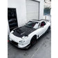 Street Hunter Carbon Fiber / FRP V-Mount Hood Mazda RX-7 1993-2002