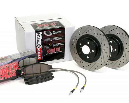 StopTech Sport Big Brake Kit Drilled and Slotted 4 Wheel Acura RSX Front and Rear 2002-2006 2.0L 4-Cyl