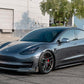 VR Aero Gloss Carbon Fiber Front Lip Spoiler Tesla Model 3 2018+