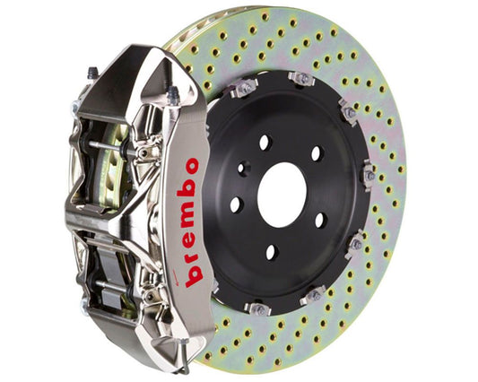 Brembo GT-R Front 405x34 2-Piece Drilled Rotors, Tesla, Model S, Model X, 2021-2023, Model #1N1.9547AR