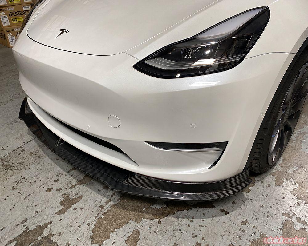 VR Aero Carbon Fiber Front Lip Tesla Model Y 2020+