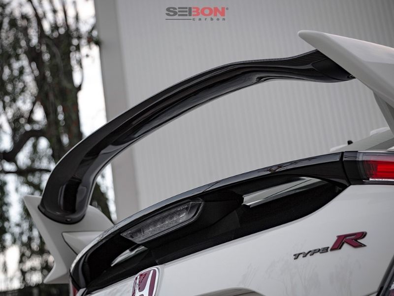 Seibon OEM Style Carbon Fiber Center Rear Spoiler Honda Civic Type R FK8 2017-2021